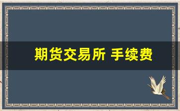期货交易所 手续费(期货交易所手续费一览表2024)_https://www.eamstsz.com_上交所_第1张